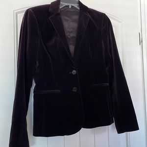 Theory Velvet Eggplant-colored Blazer